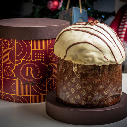 Panettone Artigianale Veneziano LIMITED EDITION con Cioccolato Bianco alla Mandorla e Caramello Salato - 1,4/ 1.5 kg