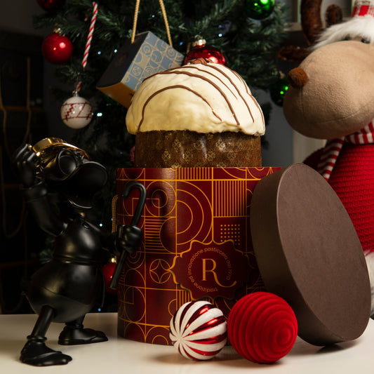 Panettone Artigianale Veneziano LIMITED EDITION con Cioccolato Bianco alla Mandorla e Caramello Salato - 1,4/ 1.5 kg
