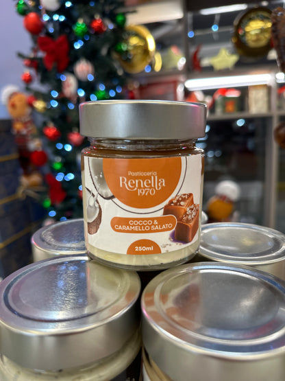 Vasetto Crema spalmabile al gusto Cocco e Caramello Salato